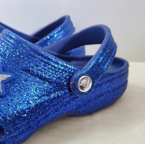 Crocs Disney Parks Make A Wish Come True Blue Silver Glitter Clog Unisex - Picture 9 of 16